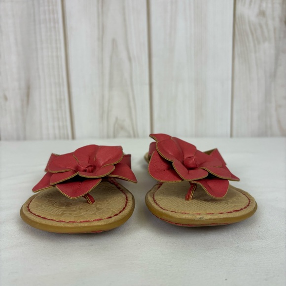 Born of Concept Sandals Low Heel Thong Flip Flop Slides Flower Pink Size 6 - Picture 5 of 12